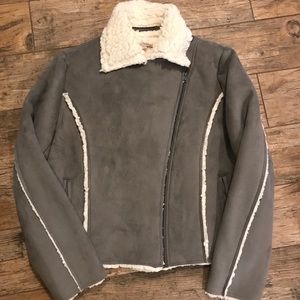 The Loft Sherpa Lined Jacket, Sz L Women’s